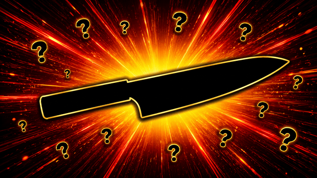 Japanese knife on a wooden surface